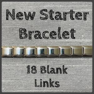 New Silver Italian Starter Charm Bracelet